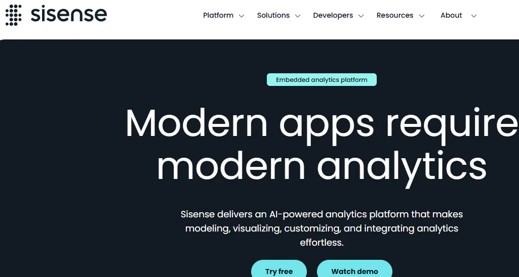 Sisense Homepage